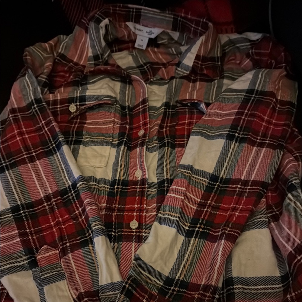 Old Navy Flannel Boyfriend Shirt-Women’s Medium